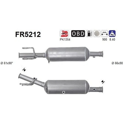 Filtr sazových částic, výfukový systém AS FR5212