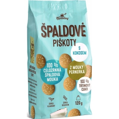 Kávoviny Špaldové piškóty s kokosom 120 g