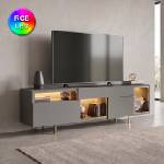 TopMebel Norm TopMebel меламинов ТВ шкаф с RGB LED в антрацит - златен цвят 180x32x55cm