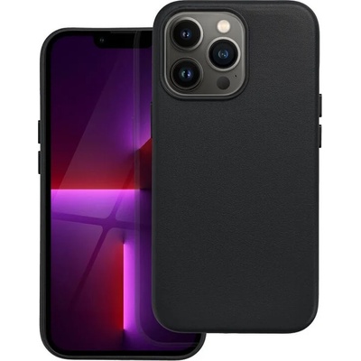 Forcell Magsafe Кожен Калъф за iPhone 13 Pro, Forcell Leather Case, Черен (5903396185533)