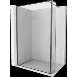 Mexen Kioto душ-стена Walk-in 150 x 40 cm, черна рамка, gun grey четка - 800-150-212-66-70-040 (800-150-212-66-70-040)