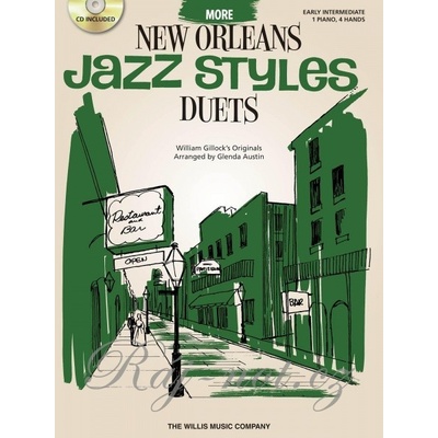 JAZZ STYLES NEW ORLEANS PIANO DUETS MORE green + CD / 1 piano 4 hands