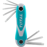 TOTAL Сгъваем комплект TORX ключета TOTAL, CrV, T9 - T40 мм (TL THT1061846)