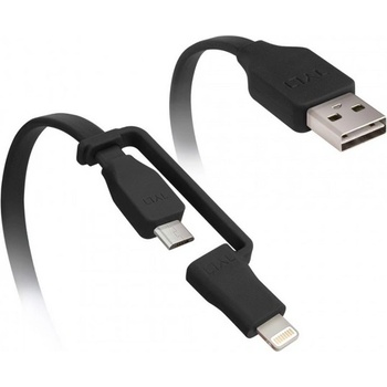Tylt Кабел 2в1 за Apple и MicroUSB устройства - Tylt Flip Duo Charge & Sync Lightning and MicroUSB (DUO-REV12BK-T)
