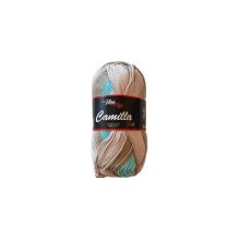 Příze CAMILLA BATIK - 9611 hnědá tyrkysová