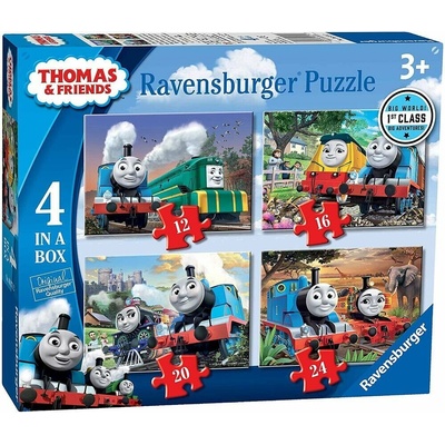 RAVENSBURGER Mašinka Tomáš Velké dobrodružství 4v1 12, 16, 20, 24 dílků