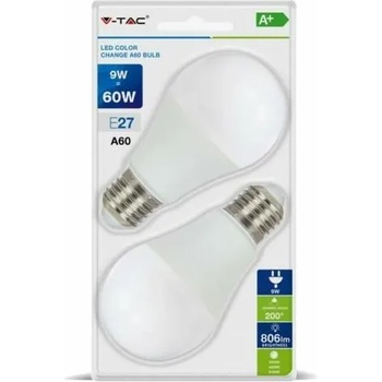 Image 1 of V-TAC A60 E27 9W 3700K 2x (7309)