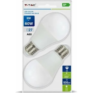 V-TAC A60 E27 9W 3700K 2x (7309)