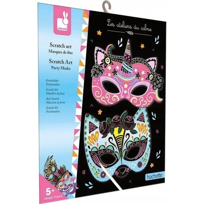 Janod Vyškrabávací obrázky Párty masky – Zboží Dáma