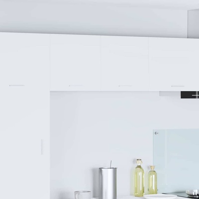 vidaXL Висящ шкаф с врата 2 pcs Бяло 40 x 31 x 40 см Инженерно дърво (884131)