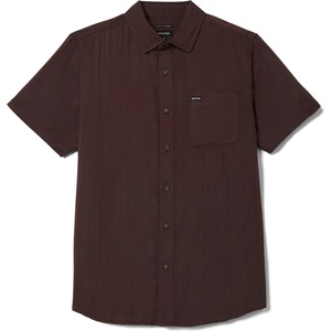 Brixton Мъжка риза с копчета Brixton Charter Slub S/S Woven Shirt - Chocolate (033-3012-0111)