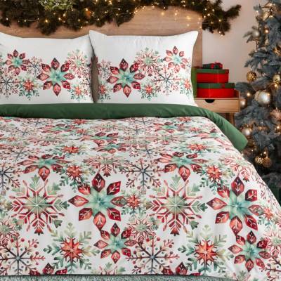 Eurofirany Vianočné renforcé obliečky STELLA 200X220 2x70X80