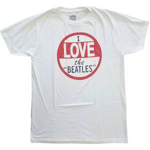 The Beatles Vintage I Love The Beatles (Back Print) White L Риза (BEATTEE16MW03)