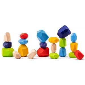 Woodyland Балансираща игра „Дървени камъни, 21 бр (91350)