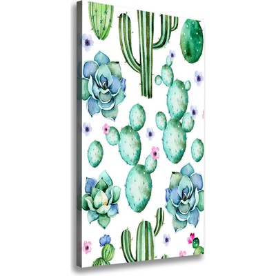 Vertikálny moderný obraz canvas na ráme Kaktusy 50x100 cm