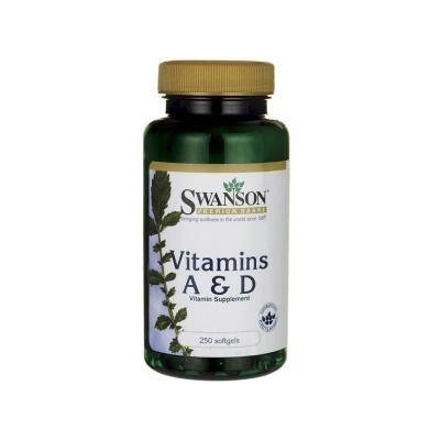 Swanson Витамини А и Д Vitamin A & D / 250 Soft. , 4275