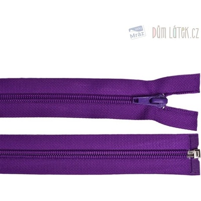 Zips špirálový 6 mm deliteľný 70 cm tmavo fialový