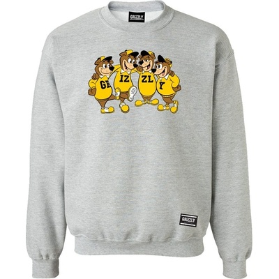 GRIZZLY mikina Sidelines Crewneck Fleece Hthr