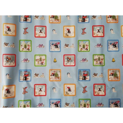 Goleto Baliaci papier modrý s krtkom 2m x 70cm | 4 kusy