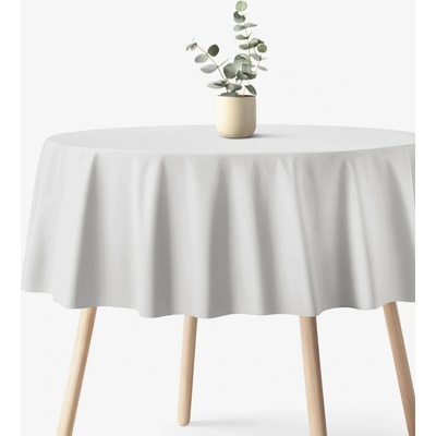 Goldea kulatý ubrus bavlna plátno světle šedý Ø 60cm