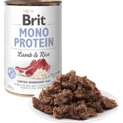 Brit Adult Mono Protein jehněčí a hnědá rýže 400 g