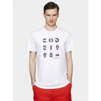 4F pánske tričko H4L21-TSM018 white