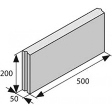 Best Parkan III obrubník 100 x 25 x 5 cm přírodní beton 1 ks