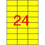 APLI Етикет, 70x37 mm, цветен, APLI, жълт, 2400 етикета в опаковка 11834 (11834)