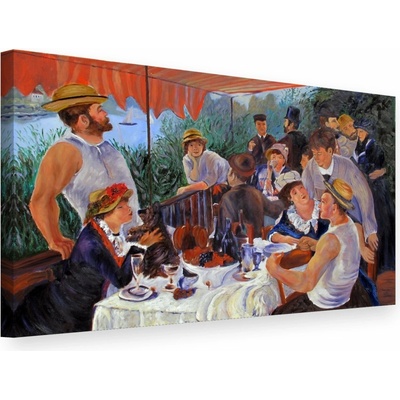 Obraz na plátne OBED NA LODI – Pierre Auguste Renoir - 60x80 cm