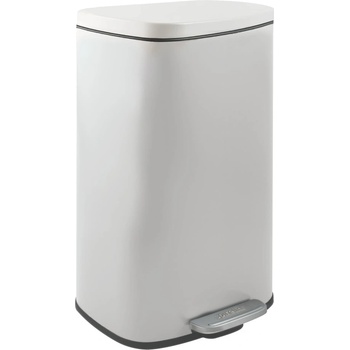 spirella Стоманено кошче за боклук с педал в матово бял цвят 50 l Akira - Spirella (10.21572)