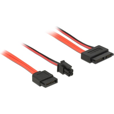 Delock SATA кабел, 6 Gb/s, 7 женски конектора + 4 женски конектора 13 женски конектора Slim SATA