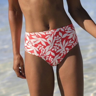 Blancheporte plavkové nohavičky Linao s vysokým pásom a potlačou grenadina/ražná