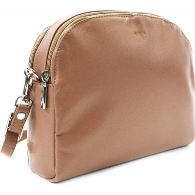 Arwel béžová kožená crossbody kabelka Silárda