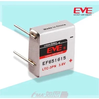 EVE Литиево тионилхлоридна батерия LTC-3PN EP651615 industrial 3, 6V 400mAh EVE BATTERY (EVE-BL-EP651615-LTC-3PN)