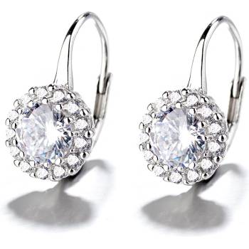 DELIS Сребърни обеци, jw714, елегантен кръгъл дизайн, с родиево покритие (jw714)