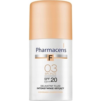 Pharmaceris F-Fluid Foundation intenzivně krycí make-up s dlouhotrvajícím efektem SPF20 3 Bronze For All skin Types with Imperfections 30 ml