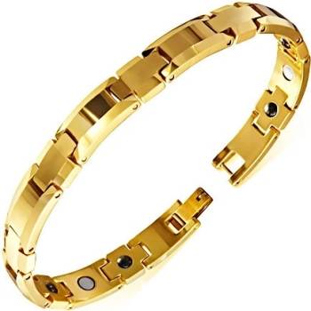 Šperky eshop lesklý z wolframu zlaté barvy zkosené okraje magnetické kuličky X27.4