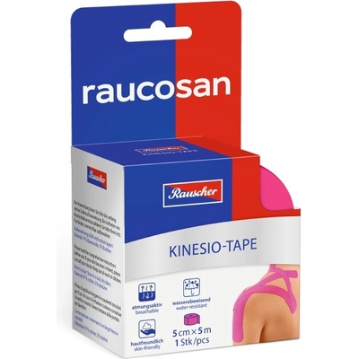Raucosan Kinesio Tape tejpovací páska růžová 5 cm x 5 m