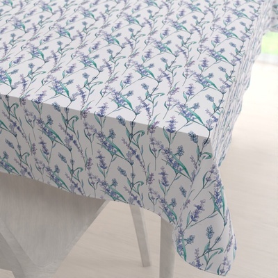 Biante Teflónový obdĺžnikový obrus TF-088 Levandule na bielom 50x100cm