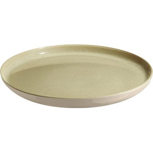 Emile henry (Франция) Керамична чиния emile henry dinner plate основна - цвят бледозелен с екрю (eh 8928-m0)