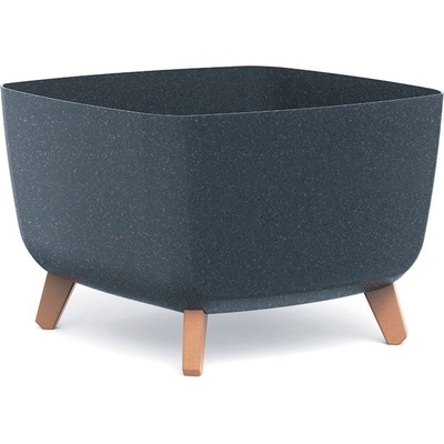 PROSPERPLAST Kvetináč GRACIA SQUARE ECO WOOD antracit 39cm