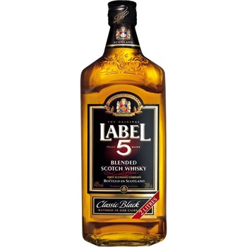 Label 5 Scotch Whisky 40% 2 l (čistá fľaša)