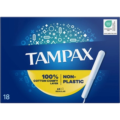 Tampax Regular Tampony S Papírovým Aplikátorem 18 ks