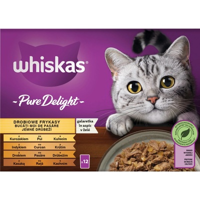 Whiskas Pure delight v želé kura morka hydina kačka 12 x 85 g