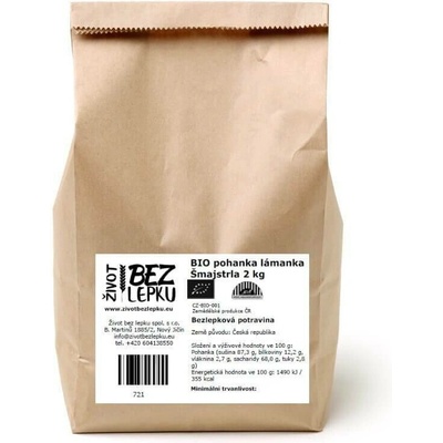 Život bez lepku BIO pohanka lámanka Šmajstrla 2 kg