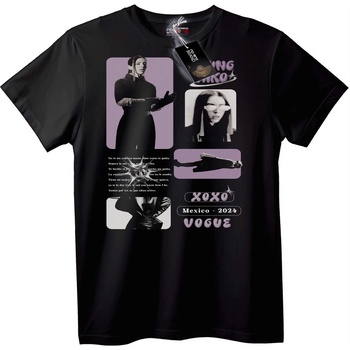 NOONEBRAND Тениска Vogue Mexico 2024 XOXO - XL, Black