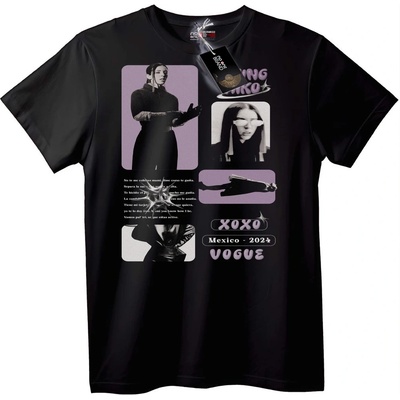 NOONEBRAND Тениска Vogue Mexico 2024 XOXO - XL, Black