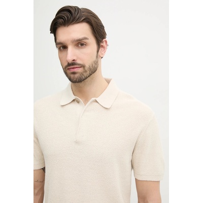 Calvin Klein Тениска с яка с лен Calvin Klein (K10K114463)