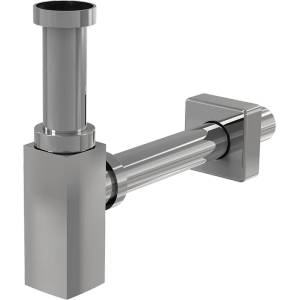 Alcadrain Сифон за мивка dn32 design метал, квадратен (a401)