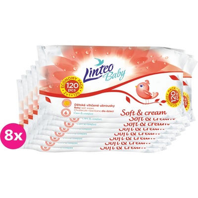 Linteo Baby Soft & Cream vlhčené utierky 120 ks